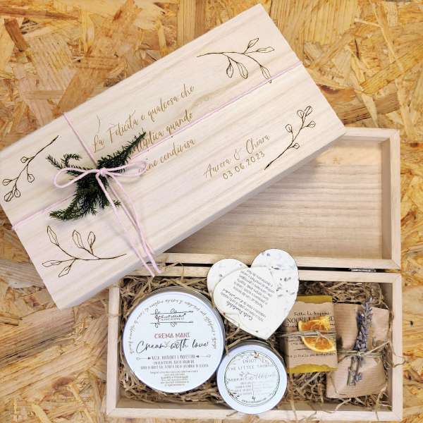 Box Scrigno di legno SOAP AND CANDLE WITH LOVE 02 FANTASY GREEN
